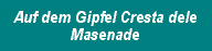 Auf dem Gipfel Cresta dele Masenade