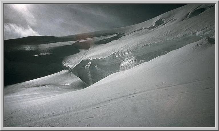 Bergschrund am Mont Blanc du Tacul