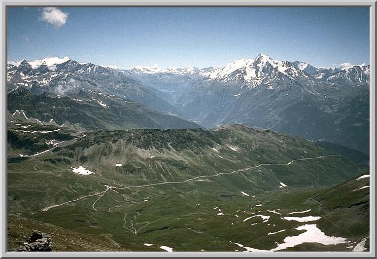 Blick von Lancebranlette in Richtung La Rosiere