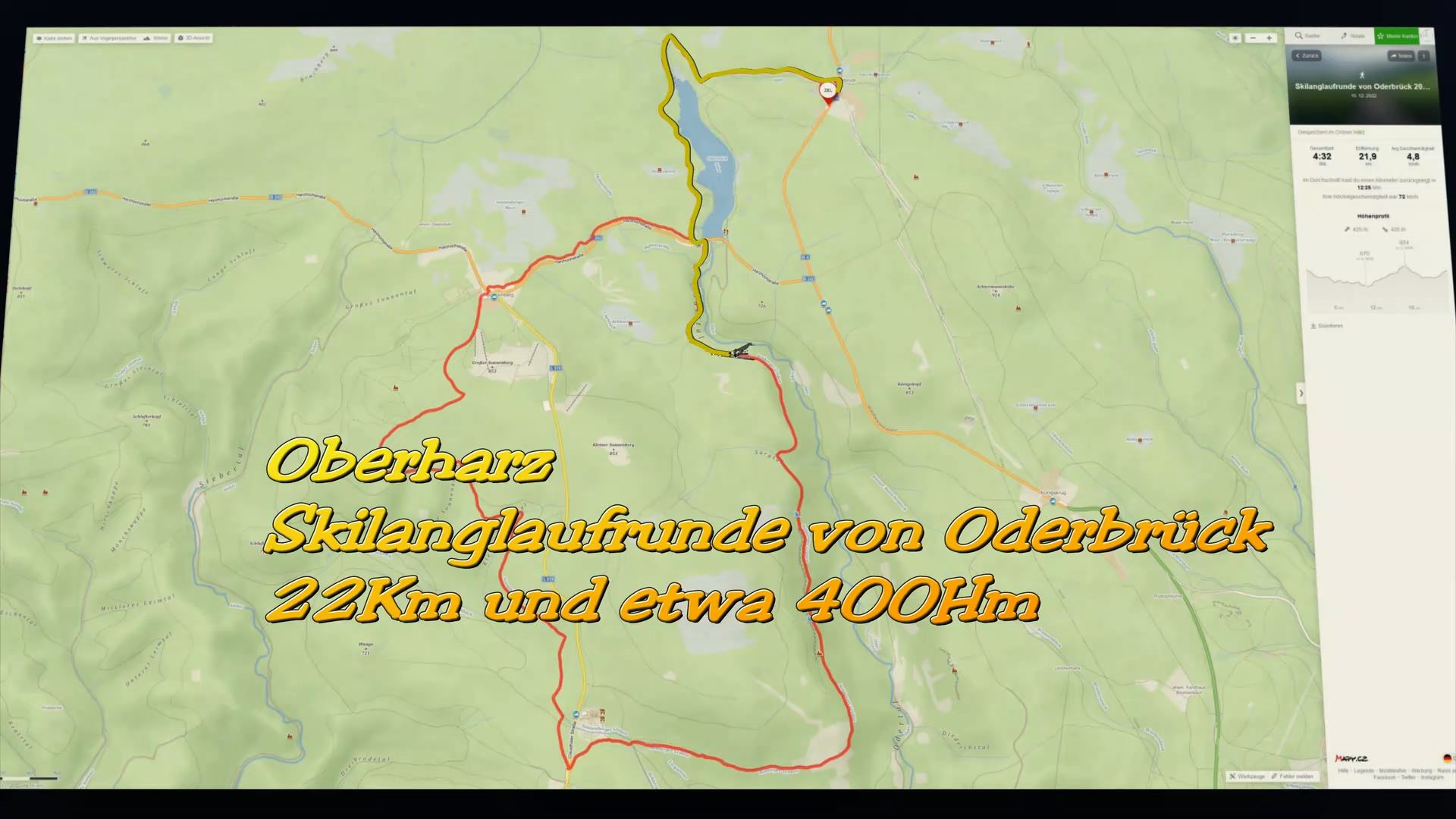 Skilanglaufrunde von Oderbrück